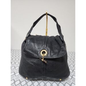 Yves Saint Laurent Vintage Capri Grain Leather Hobo Bag Black